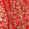Classic Red Floral Aari Embroidered Bridal Lehenga with Buta Motifs